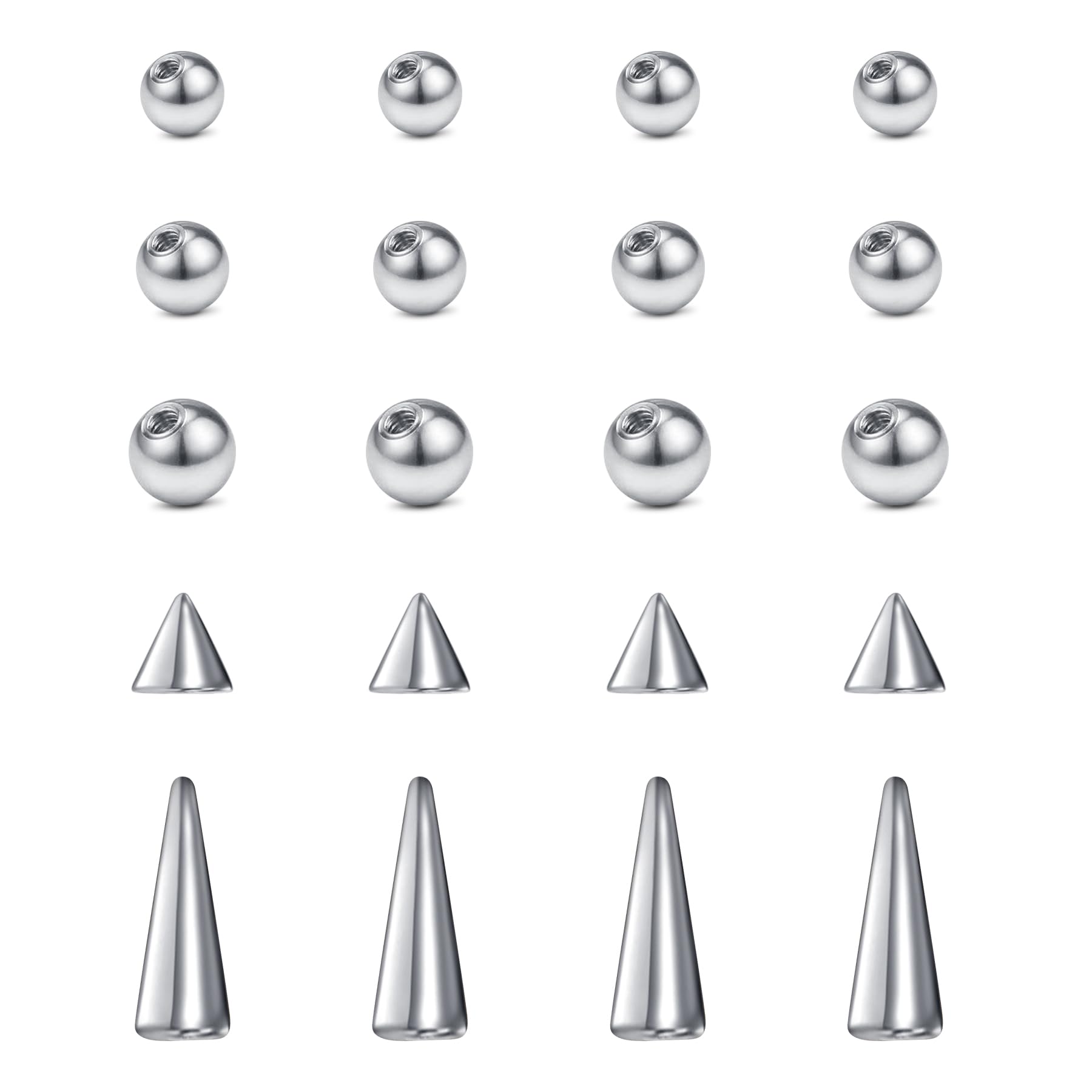 Body Jewelry Replacement Ball - Bolas de substituição de aço inoxidável