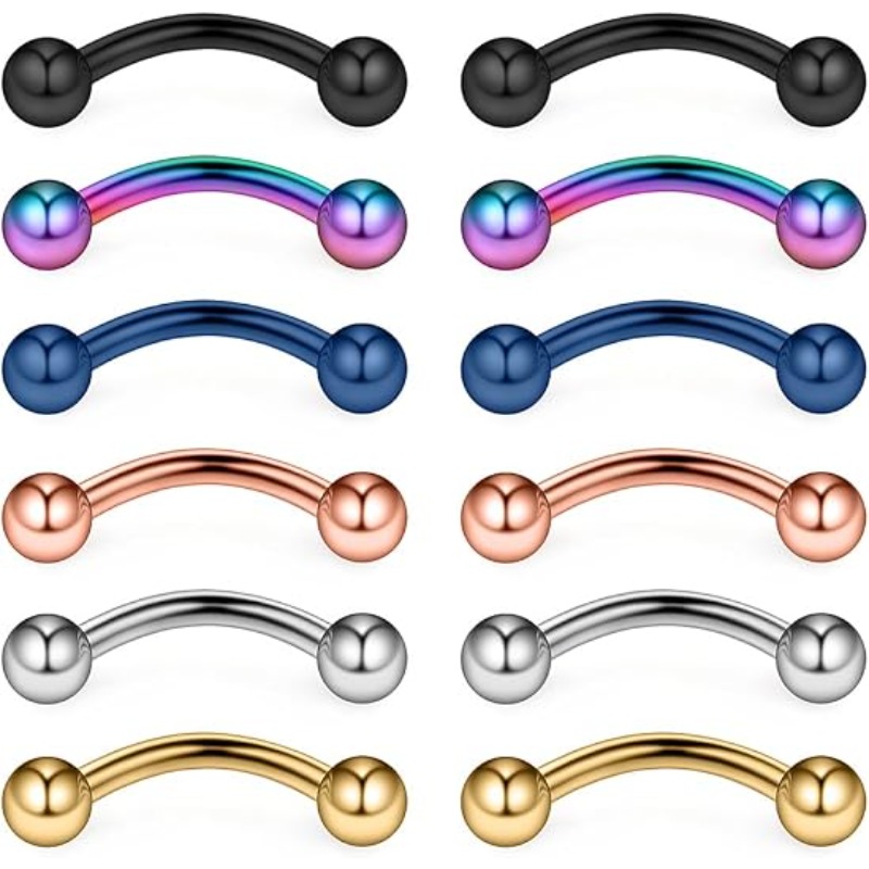 12 peças de aço cirúrgico 16G  - Body Jewelry Surgical Steel avaliação e preço