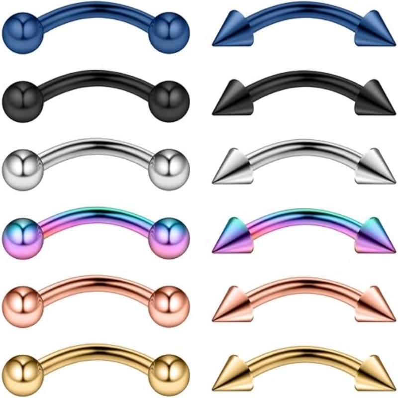 12 peças de aço cirúrgico 16G  - Body Jewelry Surgical Steel avaliação e preço