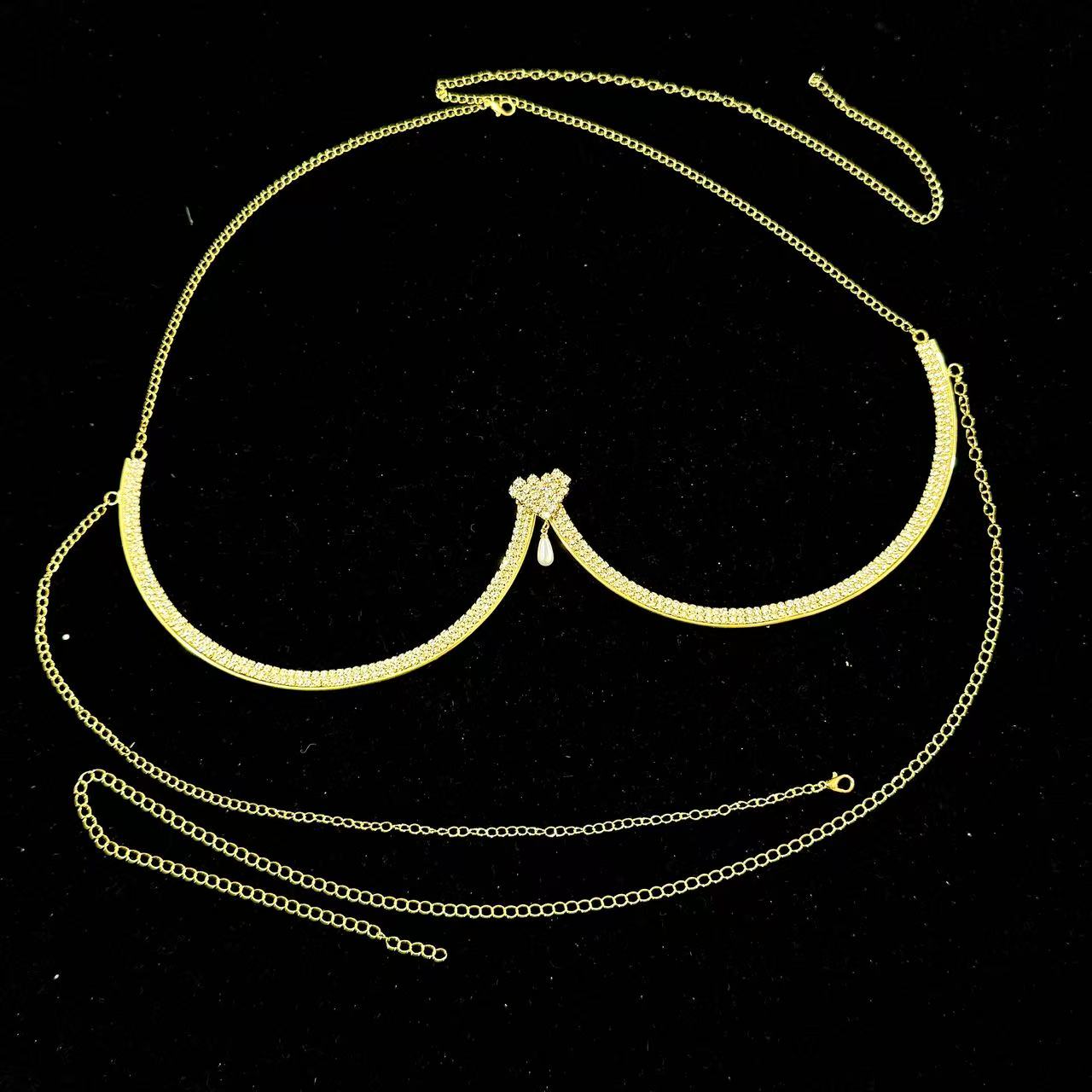 Suporte de peito feminino ping - Body Jewelry Necklace avaliação e preço