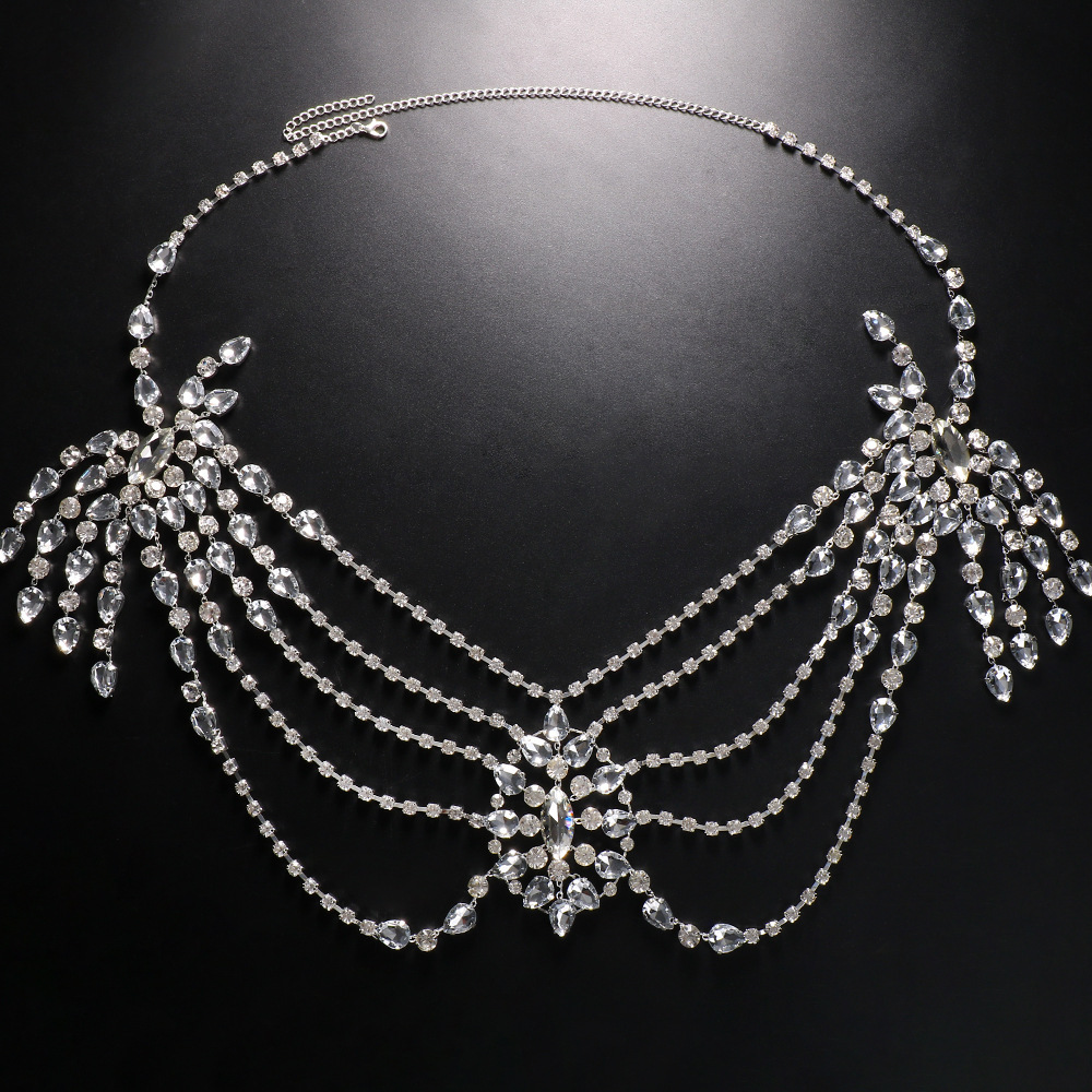 Boho cristal nupcial ombro cor - Body Jewelry Retainers avaliação e preço