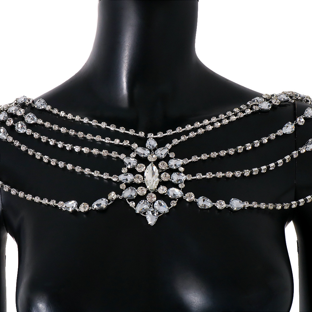Boho cristal nupcial ombro cor - Body Jewelry Retainers avaliação e preço